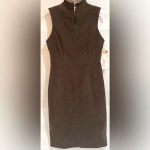 Althuser Women's Brown Dress / Mock Neck Sleeveless Fitted Dress size 6 NWT
